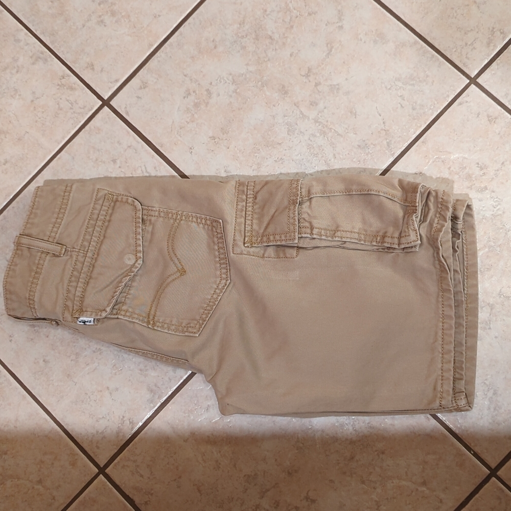 Levi's Khaki Cargo Shorts Boy's 12 Regular Waist 26